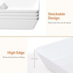 4-Pack Reusable Plastic Serving Trays for Snacks