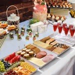 4-Pack Large White Serving Platters for Parties