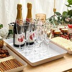 4-Pack Large White Serving Platters for Parties