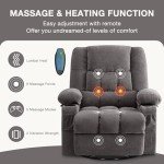 BOSMILLER Vibrating Lounge Chair with USB and Cup Holders