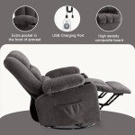 BOSMILLER Vibrating Lounge Chair with USB and Cup Holders