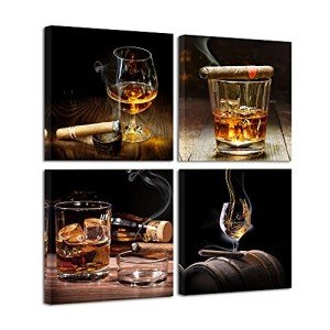 Cigar and Whisky Wall Art for Mancaves