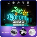 Neon Palm Tree Beer Sign for Man Cave