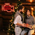 Check Engine Neon Sign for Man Cave Decor