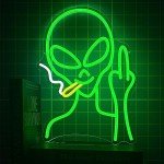 Dimmable Green Alien Neon Sign for Man Cave