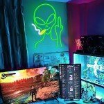 Dimmable Green Alien Neon Sign for Man Cave