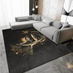 Cool Gorilla Black Area Rug for Mancave 5'x7