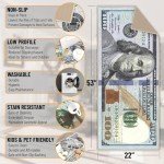 $100 Bill Design Non-Slip Runner Rug 22x53