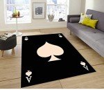 Ace of Spades Vintage Man Cave Area Rug