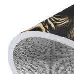 Cool Gorilla Black Area Rug for Mancave 5'x7