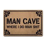 Funny Man Cave Welcome Door Mat – Anti-Slip