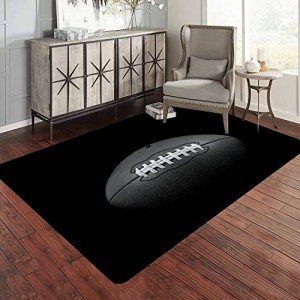 Classic Football Field Area Rug for Mancave