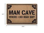 Funny Man Cave Welcome Door Mat – Anti-Slip