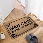 Funny Man Cave Welcome Door Mat – Anti-Slip