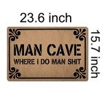 Funny Man Cave Welcome Door Mat – Anti-Slip