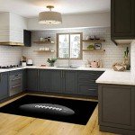 Classic Football Field Area Rug for Mancave