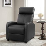 Furniwell Black Reclining Massage Chair for Home Theater
