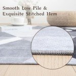 Modern Geometric Washable Rug for Mancave