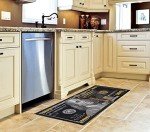 HUAHOO Black Money Cool Area Rug Runner 22" x 53