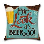 Beer Pattern Throw Pillow Covers - 4 Pack