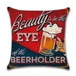 Beer Pattern Throw Pillow Covers - 4 Pack