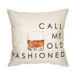 Old Fashioned Whisky Quote Pillow Cover - Red