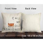 Old Fashioned Whisky Quote Pillow Cover - Red