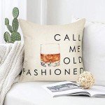 Old Fashioned Whisky Quote Pillow Cover - Red