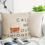 Old Fashioned Whisky Quote Pillow Cover - Red
