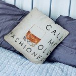 Old Fashioned Whisky Quote Pillow Cover - Red