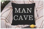 Man Cave Pillow Cover - Black and White Design