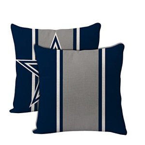 Football Throw Pillow Covers for Mancave - 18"x18