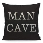 Man Cave Pillow Cover - Black and White Design