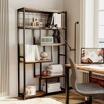 Industrial 6-Shelf Open Bookcase for Mancave