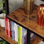 Industrial 6-Shelf Open Bookcase for Mancave