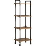 Industrial Pipe Ladder Shelf - 4-Tier Rustic Rack