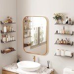 Rustic Floating Corner Shelves Set of 8