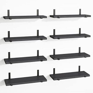 Rustic Floating Shelves Set for Mancave – 8 Pieces