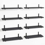 Rustic Floating Shelves Set for Mancave – 8 Pieces
