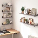 Rustic Floating Corner Shelves Set of 8