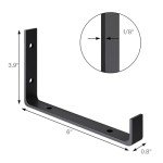 Rustic Floating Shelves Set for Mancave – 8 Pieces