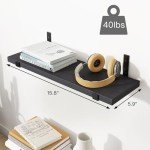 Rustic Floating Shelves Set for Mancave – 8 Pieces