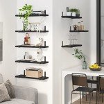 Rustic Floating Shelves Set for Mancave – 8 Pieces