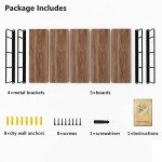 Rustic Wall Mounted Floating Shelves - Brown Set