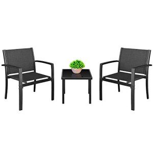 Modern 3-Piece Patio Furniture Set for Mancave