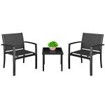 Modern 3-Piece Patio Furniture Set for Mancave