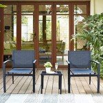 Modern 3-Piece Patio Furniture Set for Mancave