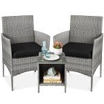 Outdoor Wicker Bistro Set for Mancave Spaces