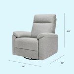 Frost Grey Suzy Swivel Recliner for Mancave