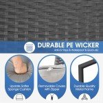 Stylish 3-Piece Wicker Bistro Set for Outdoors